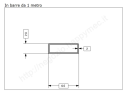 Tubo rettangolare grezzo 60x20x2 in barre da 1 metro in ferro
