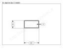 Tubo rettangolare grezzo 60x30x2 in barre da 3 metri in ferro