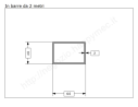Tubo rettangolare grezzo 60x40x2 in barre da 2 metri in ferro