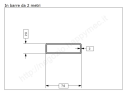Tubo rettangolare grezzo 70x20x2 in barre da 2 metri in ferro