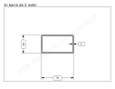 Tubo rettangolare grezzo 70x40x2 in barre da 2 metri in ferro