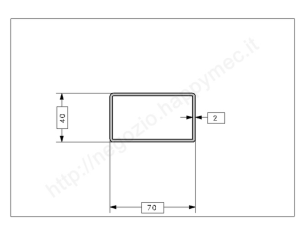 Tubo rettangolare grezzo 70x40x2 in barre da 3 metri in ferro