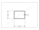 Tubo rettangolare grezzo 70x50x2 in barre da 3 metri in ferro