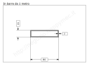 Tubo rettangolare grezzo 80x20x2 in barre da 1 metro in ferro