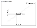 Tubo rettangolare zincato 30x10x1,5 in barre da 3 metri in ferro