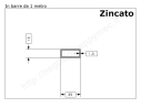 Tubo rettangolare zincato 35x15x1,5 in barre da 1 metro