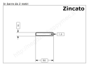 Tubo rettangolare zincato 50x10x1,5 in barre da 2 metri in ferro