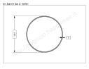 Tubo tondo diam.102x2mm.(3"1/) grezzo in barre da 2 metri in