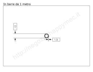 Tubo tondo diam.12x1.5mm.grezzo in barre da 1 metro in ferro