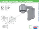 Cardine superiore zinc. d.60 c/cuscinetto e piastra 4 fori