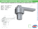 Cardine superiore zinc. d.60 c/cuscinetto, per tubo d.40x3