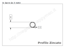 Tubo tondo diam.22x2mm.zincato in barre da 3 metri in ferro