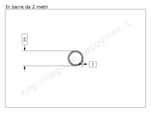 Tubo tondo diam.25x2mm.grezzo in barre da 2 metri in ferro
