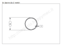 Tubo tondo diam.50x2mm.grezzo in barre da 2 metri in ferro