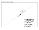Tondo pieno diam.6mm. zincato in barre da 1 metro in ferro