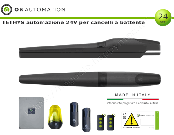 Kit automazione 24V per cancelli a 2 ante fino a 3 mt 2000