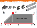 Kit completo di accessori per costruire un cancello autoportante