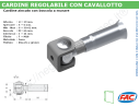 Cardine zinc. con cavallotto e boccola M18 a murare - accessori