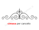 Cimasa grande per cancelli pedonali in quadro 14mm
