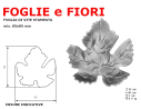 Foglia d'uva stampata 85x85 sp 3 mm.