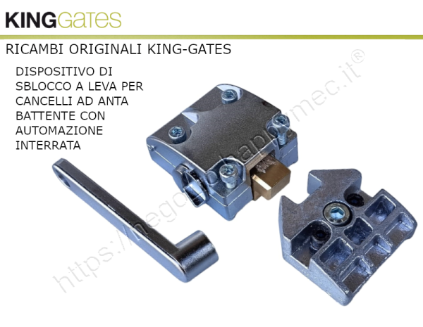 Serratura di sblocco con chiave a leva per automazioni "Intro
