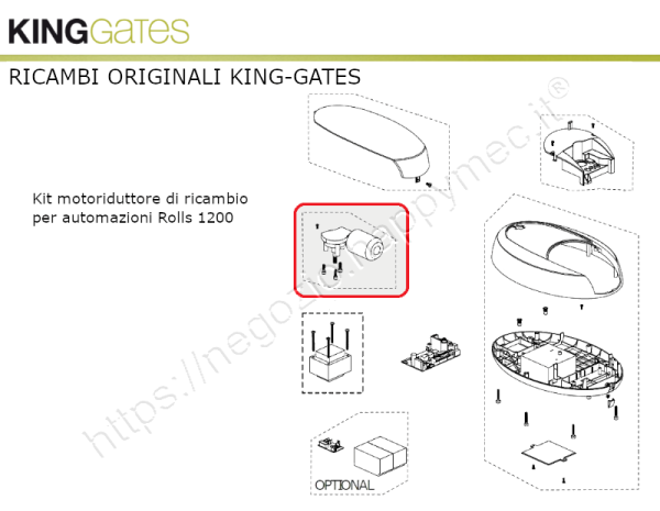 Ricambio KINGgates - Motore di ricambio per ROLLS 1200