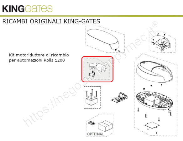 Ricambio KINGgates - Motore di ricambio per ROLLS 1200