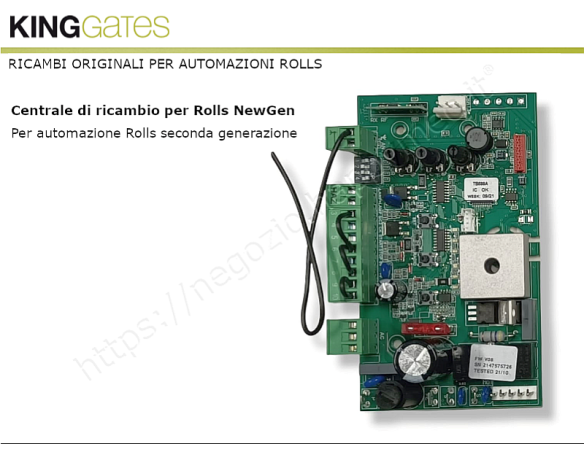 Centrale di comando per automazione Rolls di KINGgates nuova generazione