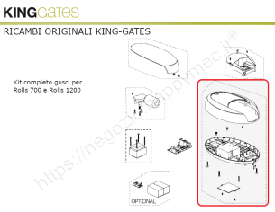 Ricambi originali KINGgates - Base e guscio di ricambio ROLLS