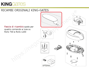 Ricambio KINGgates - Fascia copri pannello di ricambio ROLLS