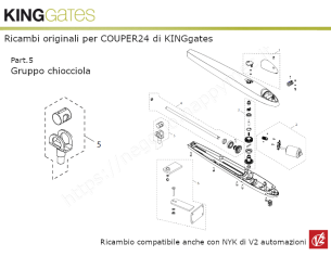 Ricambi KINGgates - Gruppo chiocciola COUPER24