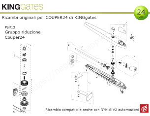 Ricambi KINGgates - Gruppo riduzione COUPER24