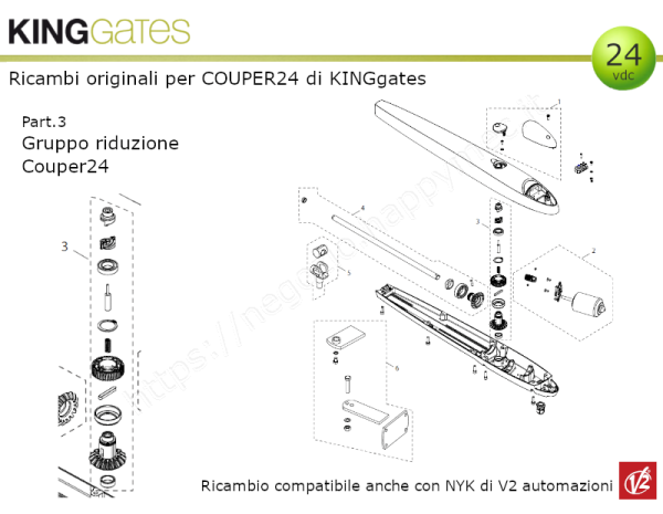 Ricambi KINGgates - Gruppo riduzione COUPER24