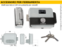  Elettroserratura multipla ambidestra con cilindro da 60 mm e