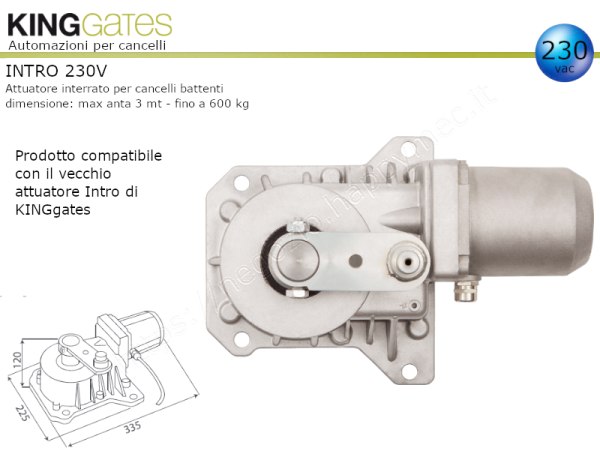 On Automation, Motoriduttore interrato "Intro 230" - 230V