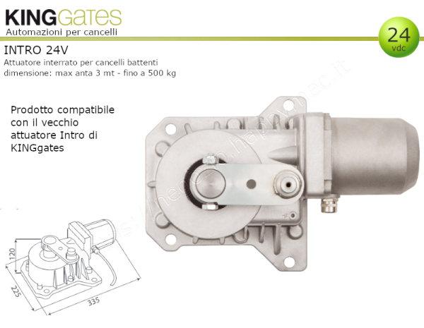 On Automation, Motoriduttore interrato "Intro 24" - 24V