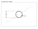 Profili metallici, Tubo tondo diam.48x2mm.(1"1/2) grezzo in