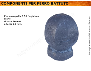 Pomolo a palla forgiato a...