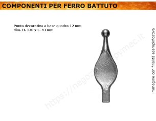 Punta decorativa a base Qd...