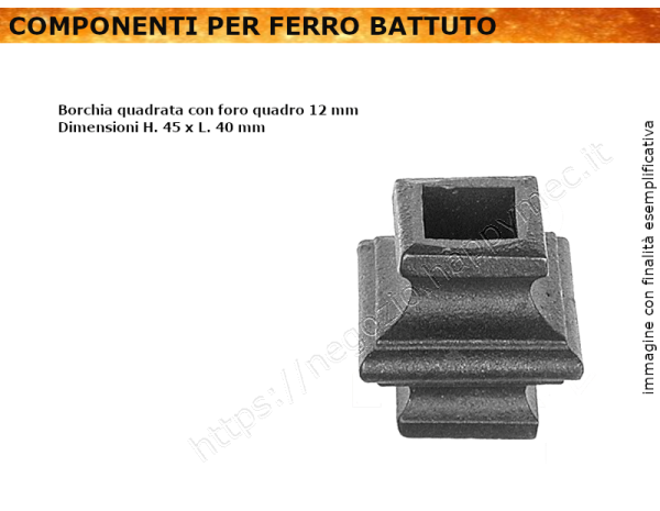 Borchia quadrata foro quadro sez. 12...