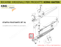 Parte 10 - Ricambio KINGgates - Staffa pivotante per JET XL.