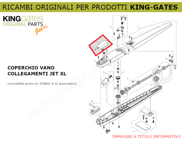 Parte 3 - Ricambio KINGgates - Coperchio vano collegamenti JET