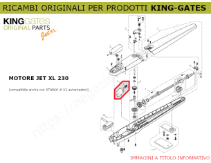 Parte 5 - Ricambio KINGgates - Motore per JET XL 230V  Gruppo