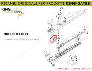 Parte 5 - Ricambio KINGgates - Motore per JET XL 24V  Gruppo