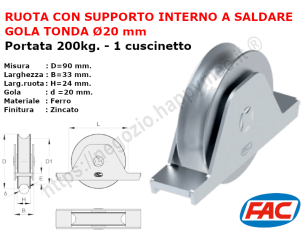 Ruota zincata diametro...