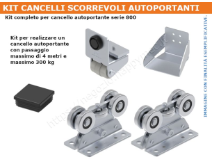 Kit autoportante serie 800 per apertura fino a 5 mt.   Kit