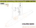 1) Ricambio KINGgates - Maniglia di sblocco per JET colore nero
