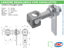 Cardine zincato M18 con cavallotto e fissaggio rapido - accessori