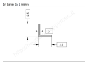 Angolare grezzo 25x3 in barre da 1 metro in ferro