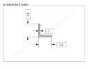 Angolare grezzo 25x3 in barre da 3 metri in ferro